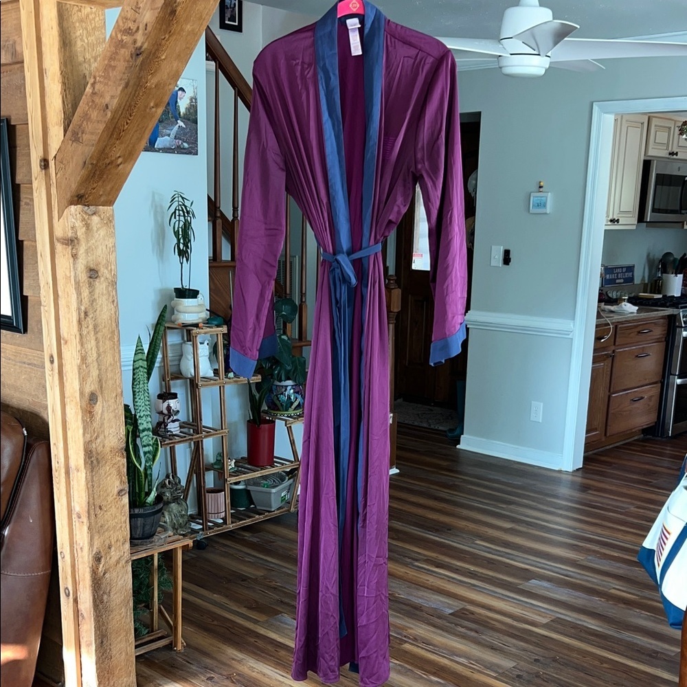 Savage X Fenty Purple and Blue Long Kimono Style Robe M/L